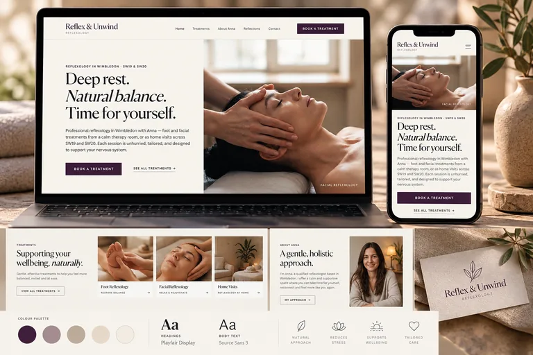 Reflex & Unwind website and brand project