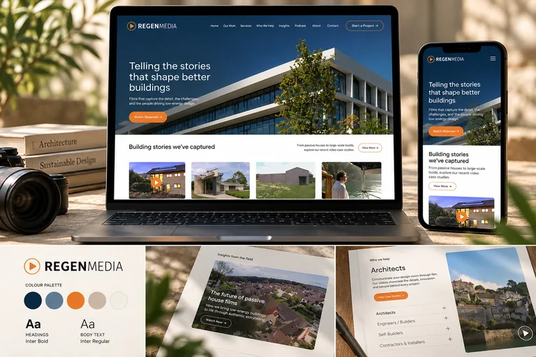 Regen Media website design proposal